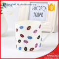 Trade assurance customerized bulk capacity Colorful white bone china mugs